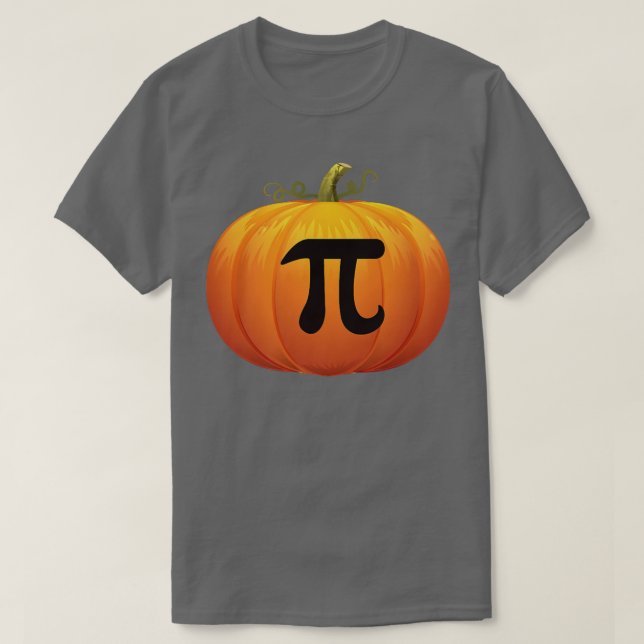 Funny Halloween Math Pun Pumpkin Pi  T-Shirt (Design Front)