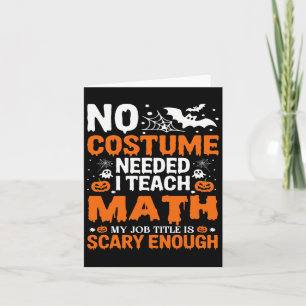 Funny Halloween Math Teacher Mathematics Educator Card