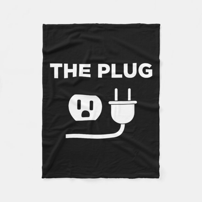 Funny Halloween Meme Costume The Plug Fleece Blanket (Front)