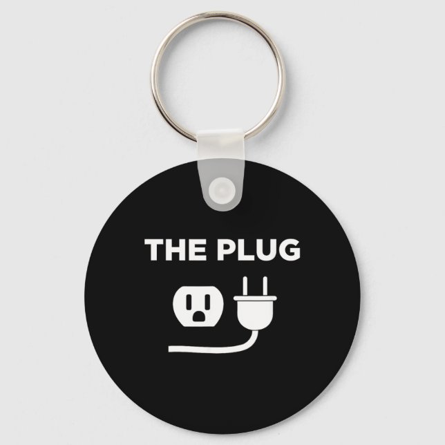 Funny Halloween Meme Costume The Plug Key Ring (Front)