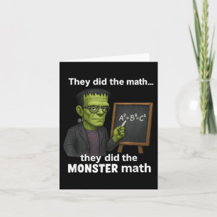 Funny Halloween Monster Math Pun, Teacher Humour Card