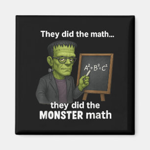 Funny Halloween Monster Math Pun, Teacher Humour  Magnet