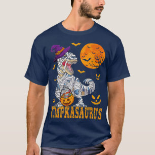 Funny Halloween Monster Tr Mummy Dinosaur Pumpkin T-Shirt