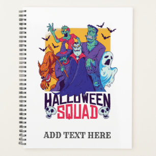 Funny Halloween Monsters Squad Dracula Zombie Planner