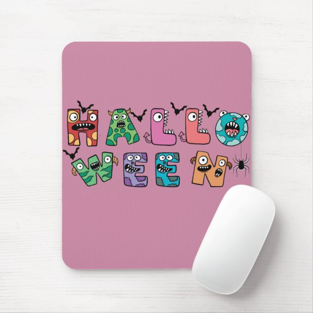 Funny Halloween Mouse Pad (With Mouse)