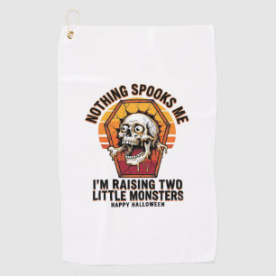 Funny Halloween Mum Shirt for Parents of Two Wild  Golf Towel