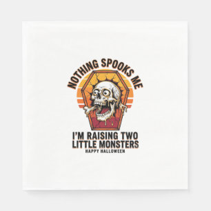 Funny Halloween Mum Shirt for Parents of Two Wild  Napkin