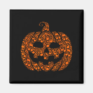 Funny Halloween Music Note Musician Jack O Lantern Magnet