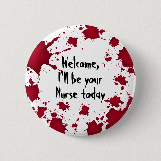 Funny Halloween Nurse 6 Cm Round Badge (Front)