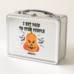 Funny Halloween Nurse Metal Lunch Box