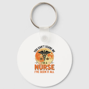 Funny Halloween Nurse Vintage Medical Design_1 Key Ring