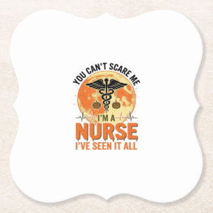 Funny Halloween Nurse Vintage Medical Design_1 Paper Coaster