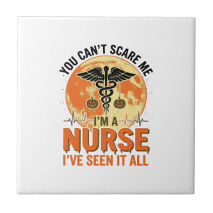 Funny Halloween Nurse Vintage Medical Design_1 Tile