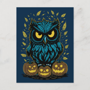 Funny Halloween Owl Postcard