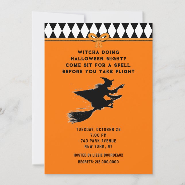 Funny Halloween Party Invitation (Front)
