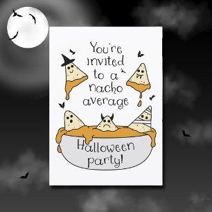 Funny Halloween Party Invitation Spooky Nachos