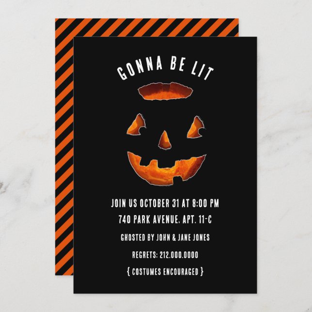 Funny Halloween Party Invitations (Front/Back)