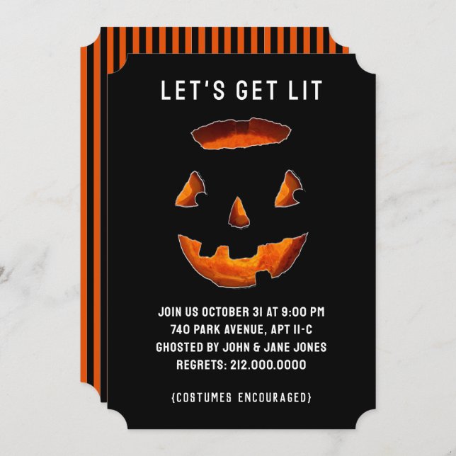 Funny Halloween Party Invitations (Front/Back)