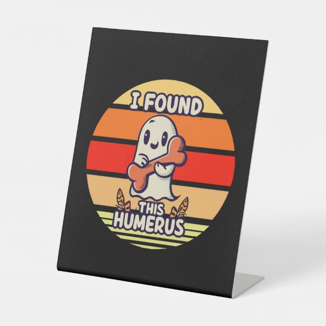 Funny Halloween Party Pedestal Sign (Front)