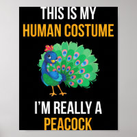 Funny Halloween Peacock Costume Shirt for Kids