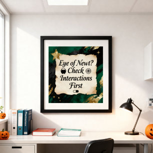 Funny Halloween Pharmacy Witchy Pharmacist Gothic Poster
