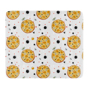 Funny Halloween Pizza Food Lover Scary Ingredient Cutting Board