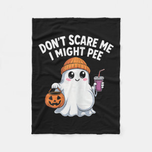 Funny Halloween Pregnant Ghost Don't E Me I Might Fleece Blanket