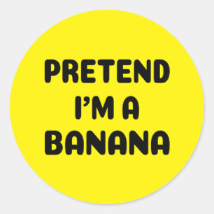 Funny Halloween - Pretend I'm a Banana  Classic Round Sticker