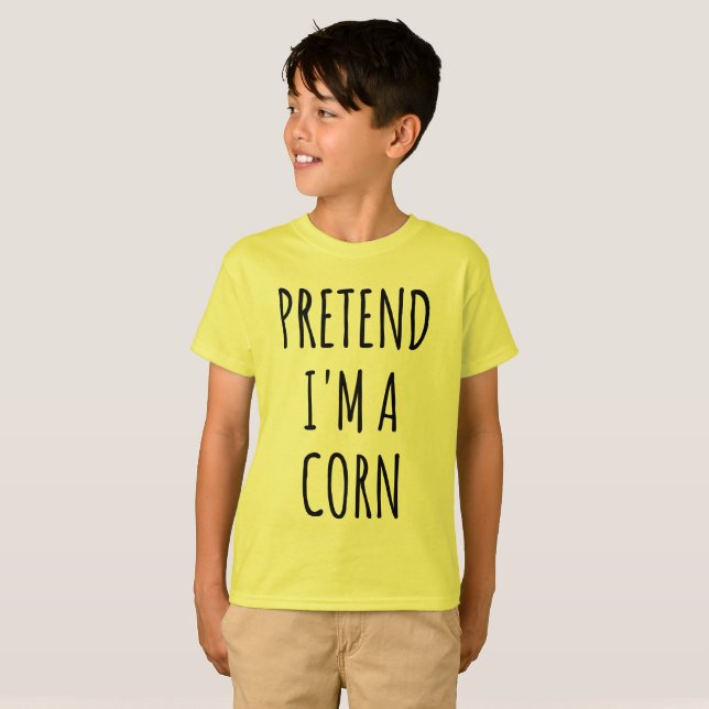 Funny Halloween - Pretend I'm a Corn   T-Shirt (Front Full)