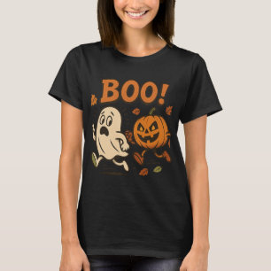 Funny Halloween Pumpkin Chasing Ghost Spooky T-Shirt