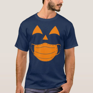 Funny Halloween Pumpkin Costume 2020 Face Mask T-Shirt