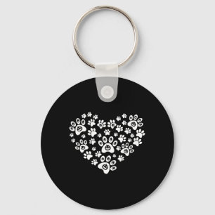 Funny Halloween Pumpkin Dog Paws - Halloween Dog Key Ring