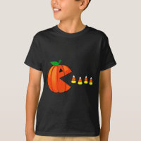 Funny Halloween Pumpkin Eating Candy Corn 