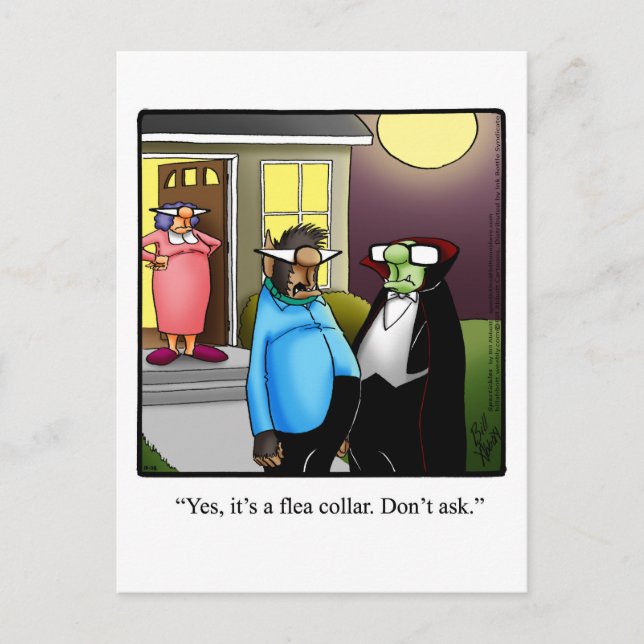 Funny Halloween Pumpkin Humour Postcard  (Front)