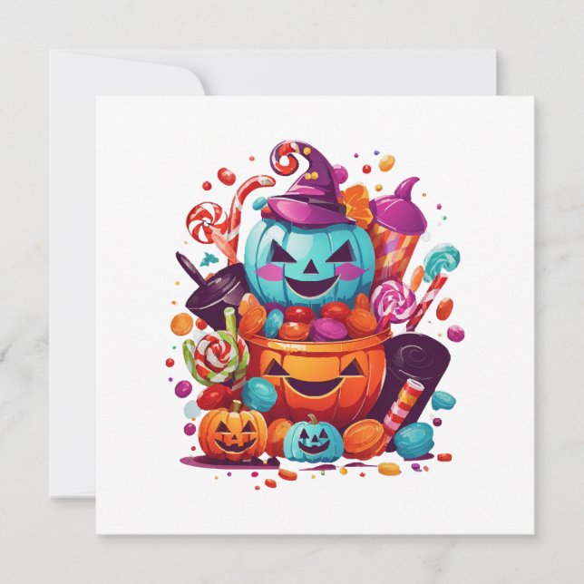 funny halloween pumpkin invitation (Front)