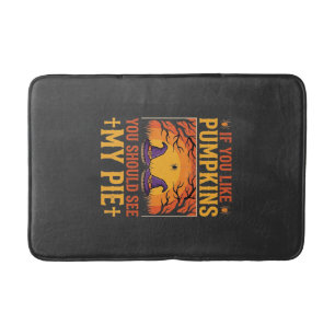 Funny Halloween Pumpkin Pie Witch Design_1 Bath Mat