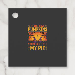Funny Halloween Pumpkin Pie Witch Design_1 Favour Tags