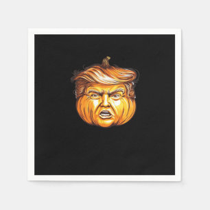Funny Halloween Pumpkin Political Parody Donald Tr Napkin