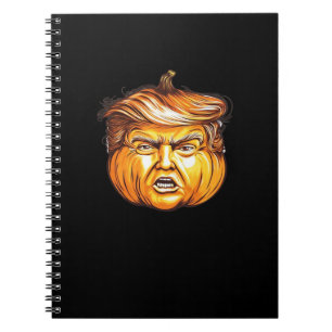 Funny Halloween Pumpkin Political Parody Donald Tr Notebook