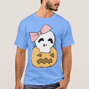 Funny Halloween Pumpkin Skull Gift For Child Wife  T-Shirt