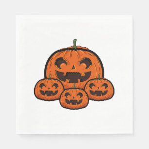 Funny Halloween Pumpkin, Spooky Halloween Napkin