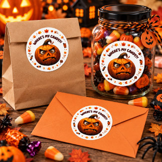 Funny Halloween Pumpkin Sticker
