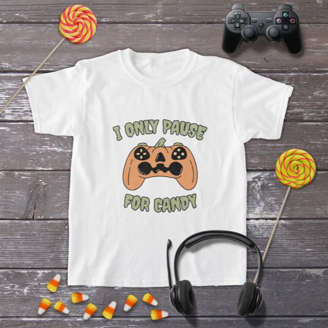 Funny Halloween Pumpkin Video Game Controller T-Shirt (Creator Uploaded)