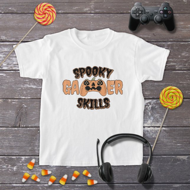 Funny Halloween Pumpkin Video Gamer Controller T-Shirt (Creator Uploaded)
