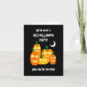 Funny Halloween Pumpkins Party Invitation Template