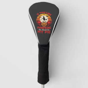 Funny Halloween Pumpkins Pie Design_1 Golf Head Cover