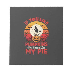 Funny Halloween Pumpkins Pie Design_1 Notepad