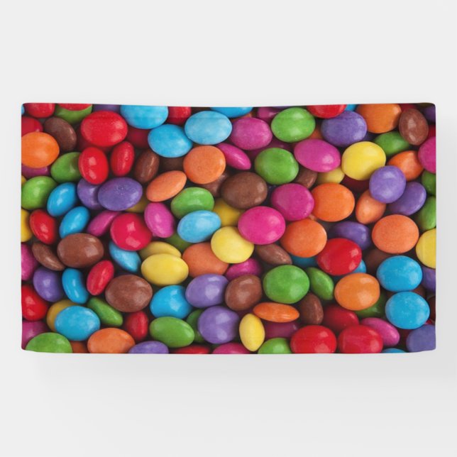 funny halloween rainbow colours chocolate candy banner (Horizontal)