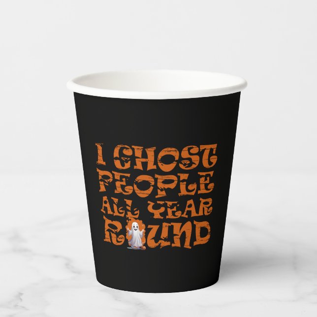funny halloween saying paper cups (Front)