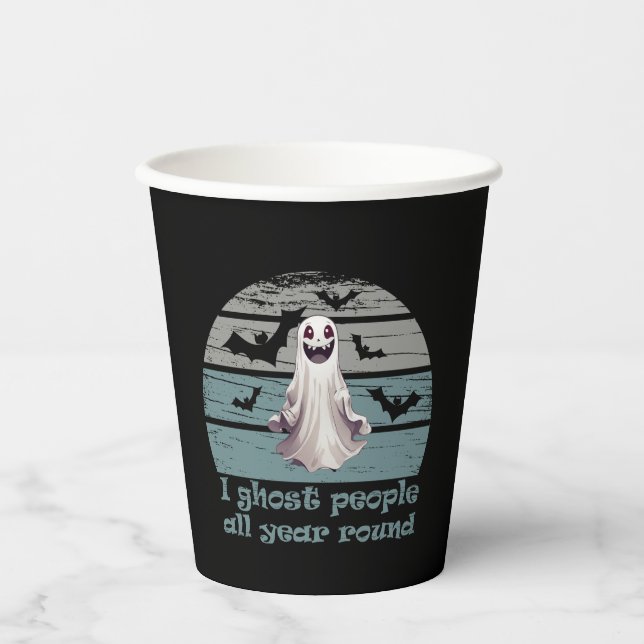 funny halloween saying paper cups (Front)